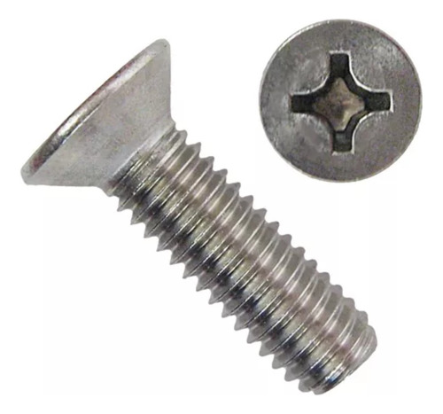 Parafuso M5 X 16 Phillips Inox Cabeça Chata M5x16 - 50un