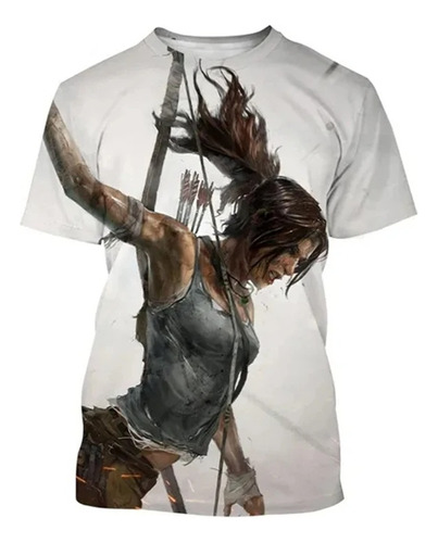 Camiseta Informal Con Estampado 3d Tomb Raider