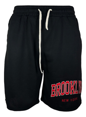 Bermuda Deportiva Con Estampado Moderno Y Cintura Ajustable