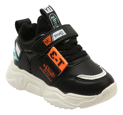 Zapatos Deportiva Casual Infantil Piel Con Cordones Y Velcro