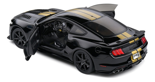 Miniatura Ford Mustang Shelby Gt500-h (Hertz) 2023 Preto 1:18 Solido