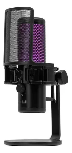 Microfone Pichau Izar Pro Pft, Rgb, Usb, Preto | Parcelamento sem