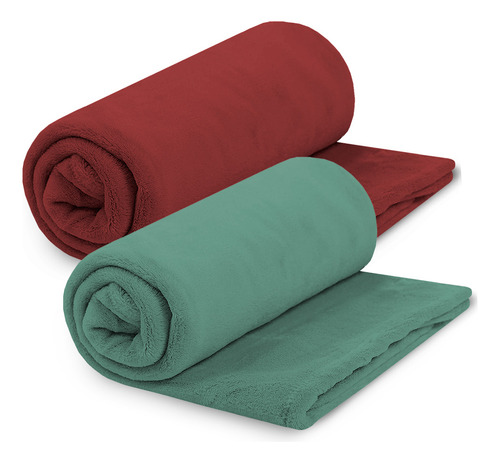 Kit 2 Manta 180x220cm Camesa Cobertor Casal Microfibra Soft Macia