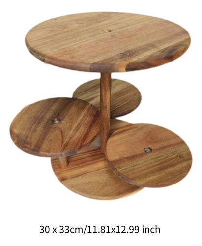 Soporte De Madera Para Pastel, Torre Redonda Para Cupcakes