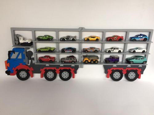 Camion Con Remolque Rompecabezas En Mdf, Doble Funcion