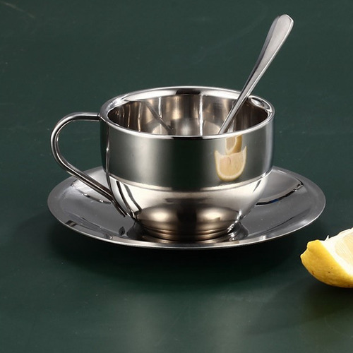 Tazas De Café Capuchino De Acero Inoxidable De Doble Pared I