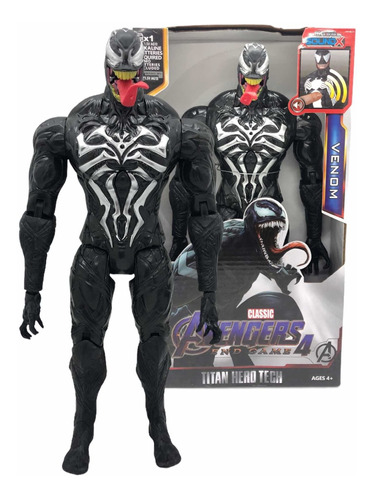 Muñeco Venom Depredador Marvel Advenger Con Luz Y Sonido Y++