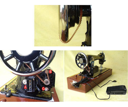 180w Máquina De Costura Antiga Doméstica Pedal De Pedal De