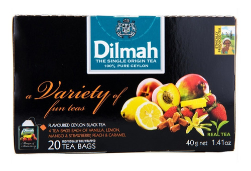 Te Dilmah Variety Frutal Pack 4 Cajas X 20 Saquitos !