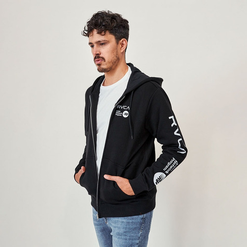 Campera Anp Zip Hood Rvca Hombre