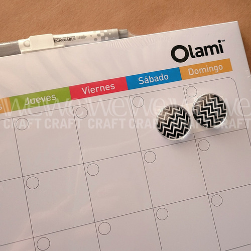 Pizarra Magnética Con Calendario Planificador De 35x35 Cm