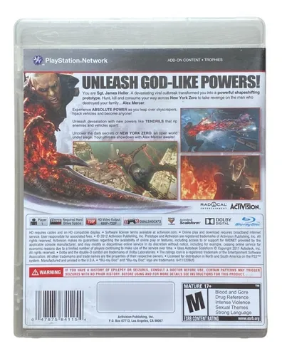 Prototype 2 - Ps3 - Disco Físico
