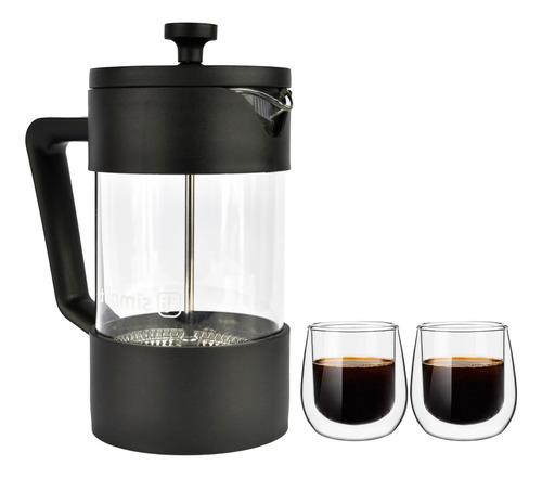Pack Cafetera Francesa 600ml + Set 2 Tazas 80ml Simplit