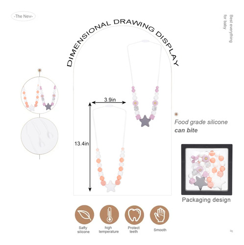 2 Collares De Silicona Para Lactancia Materna, Joyería De
