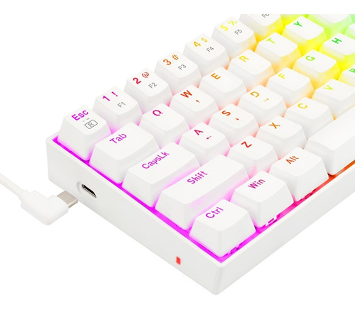 Teclado gamer Redragon Dragonborn K630 QWERTY Redragon Brown inglés US color blanco con luz RGB