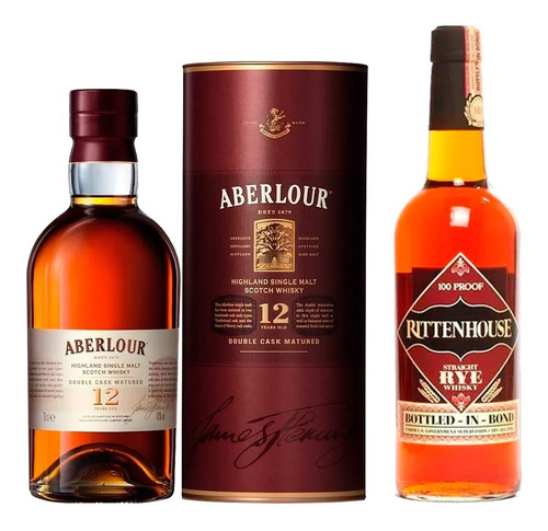 Whisky Aberlour 12 Años Double Cask + Rittenhouse 100 Proof