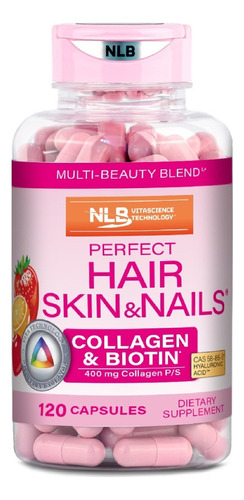 Naturelab - Perfect Hair Skin & Nails - Colageno Y Biotina En Cápsulas - Sin sabor