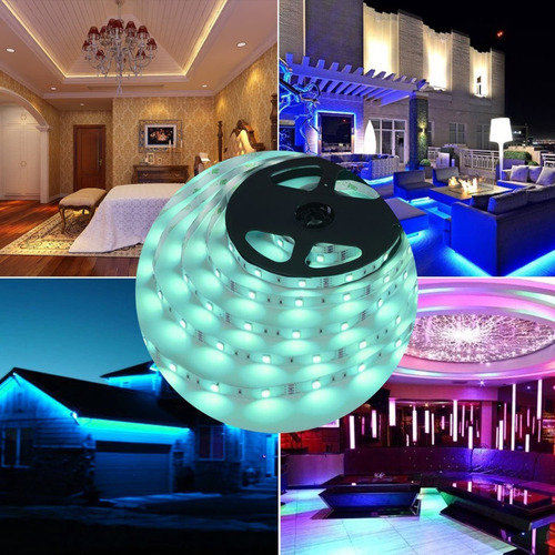 Imagen 10 de 10 de Tira De Luces Led Rgb Con Control Remoto 16.4 Ft
