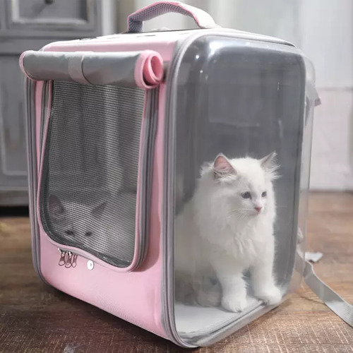 Imagen 1 de 9 de Mochila Transportadora Extra Grande Mascotas Perros Gatos