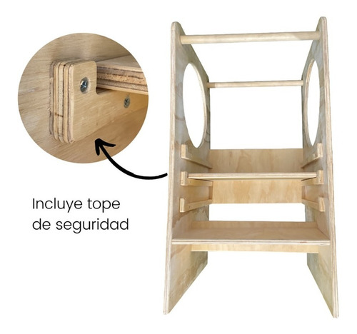 Imagen 2 de 9 de Torre De Aprendizaje Montessori Para Niños Desde 12 Meses