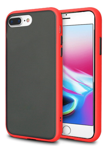 Funda Case Para iPhone 7 Plus Peach Garden Rojo Antishock