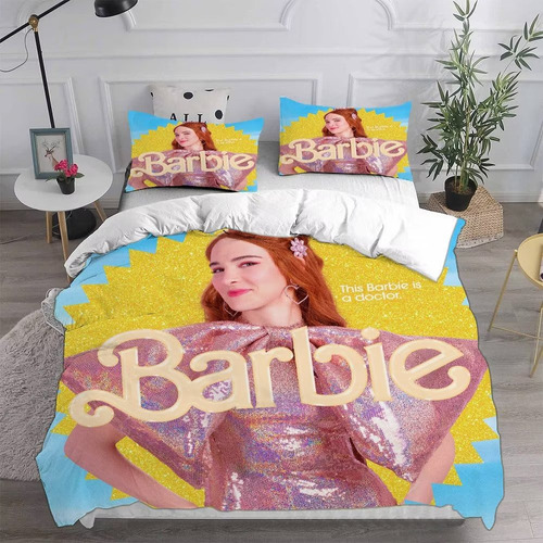 Juego De Fundas De Edredón Barbie Doctor Para Cama Doble 0