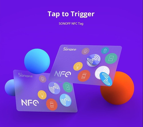 Sonoff Nfc Tag - 2 X Chip Ntag215 540 Bytes Autoadhesivo