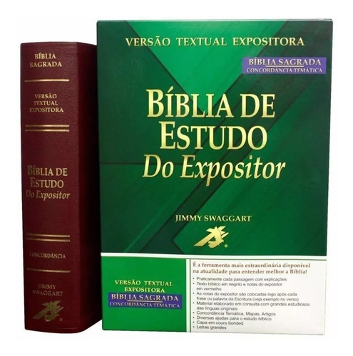 Imagem 1 de 5 de Bíblia Do Expositor De Estudo Versiculo Por Versiculo Vinho