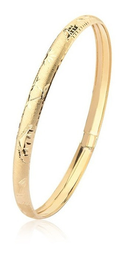Pulseira Bracelete Oca Egípcia Ouro 10k M8