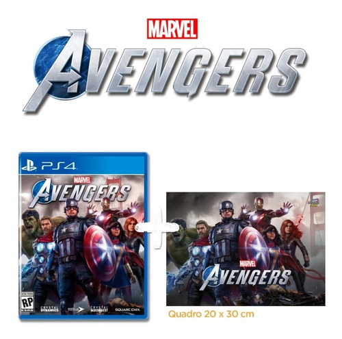 Marvel's Avengers + Quadro Marvel Brinde - Ps4 Mídia Física