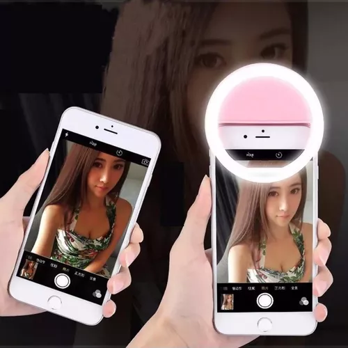 Aro Luz Led Celular Para Selfies 3 Modos De Luz Recargable