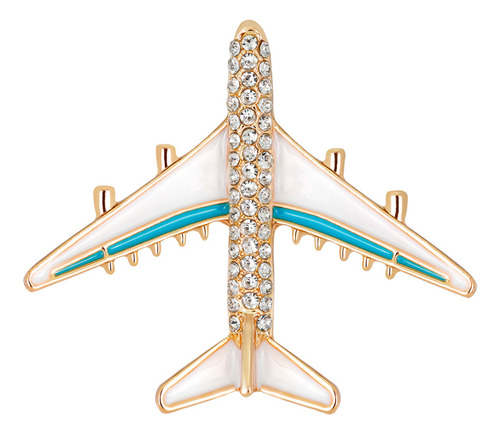 Broche Dorado En Forma De Avión Con Forma De Horquilla De Al