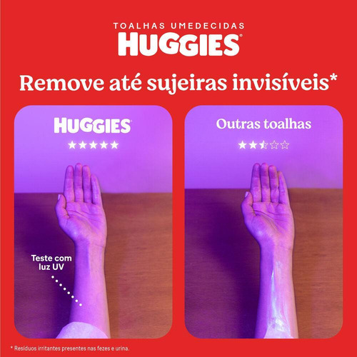 Toalhas Umedecidas Huggies Higiene Superior Com 48 Unidades