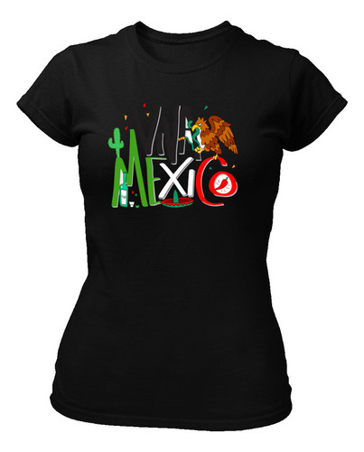Playera Negra Viva M Xico 16sep Aguila Co