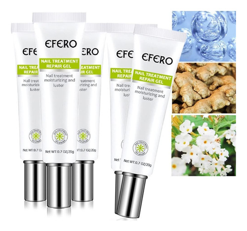 Paquete De 5 Unidades De Gel Reparador De Unas Efero, Tratam