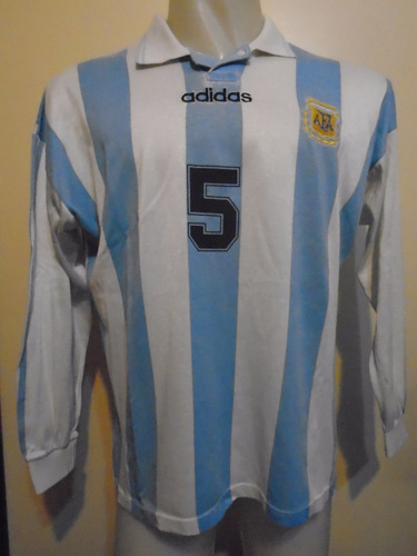 Camiseta Argentina Mundial 1994 Redondo #5 M- L Real Madrid