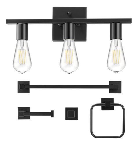 Conjunto De Accesorios De Luces De Baño De 5 Piezas, L...