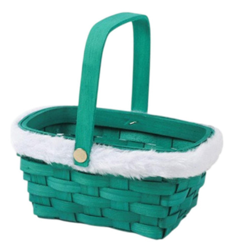 Cesta De Regalo De Navidad, Cesta De Verde Con Embalaje