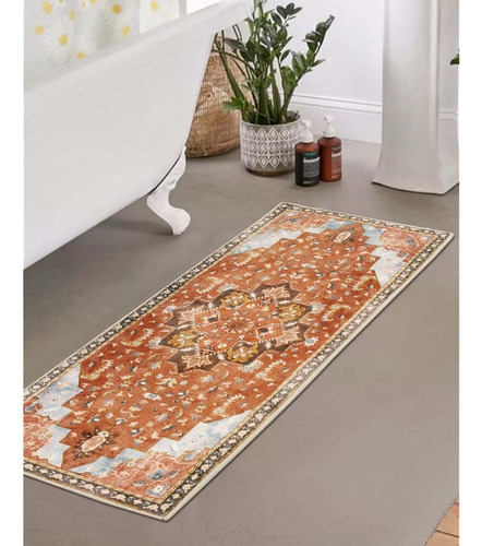 Seavish Vintage Persian Bathroom Runner Rugs Con Respaldo De