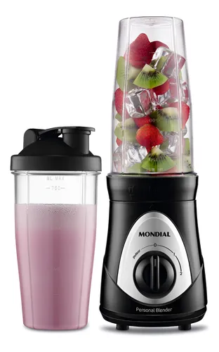 Personal Blender, Mondial, Preto/prata, 300W DG-01