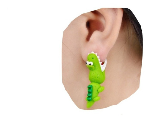 Cocodrilo Lagarto Aretes Pendiente Cute Kawaii Tiernos  =)