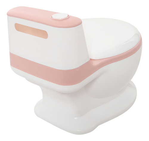 Asiento Entrenador Bacinica Con Reductor KIDDOS - Rosa Liso, Depósito Extraíble, Fácil De Usar y Limpiar Para Entrenamiento En El Baño Bebe Con Cepillo De Limpieza Incluido