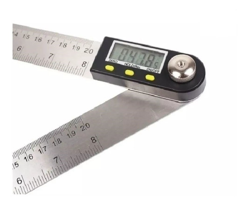 Goniômetro Ferramenta Medição De Ângulos Digital Inox 200mm