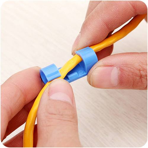 Clips Organizadores Cables De Red Teclado Mouse Pc Cargador