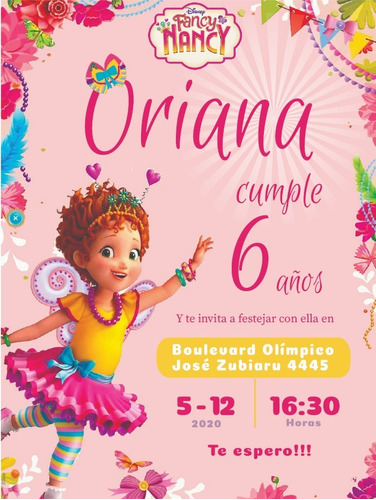 Tarjeta Digital Fancy Nancy Clancy