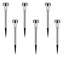 Comprar 2 Estacas Solares De Jardín Luz Led Blanca Fría Pincho Farol Luz Blanco Cálido
