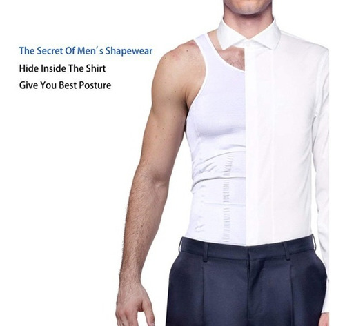 Imagen 4 de 9 de Pack 2 Camiseta Faja Fuerte Compresión Hombre Pecho Abdomen