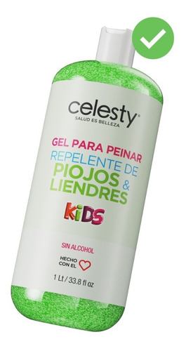 Gel Para Peinar Antipiojos 1lt Celesty® Envío