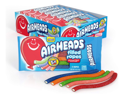 Airheads Dulces, Cuerdas Rellenas, Fruta Original, Halloween