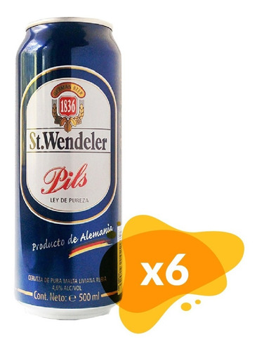 Cerveza Wendeler Lata Alemana 500ml Pack X6 - Suchina S.a